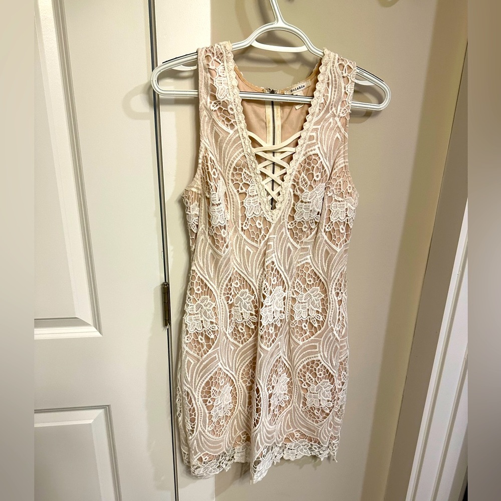 Cream lace dress